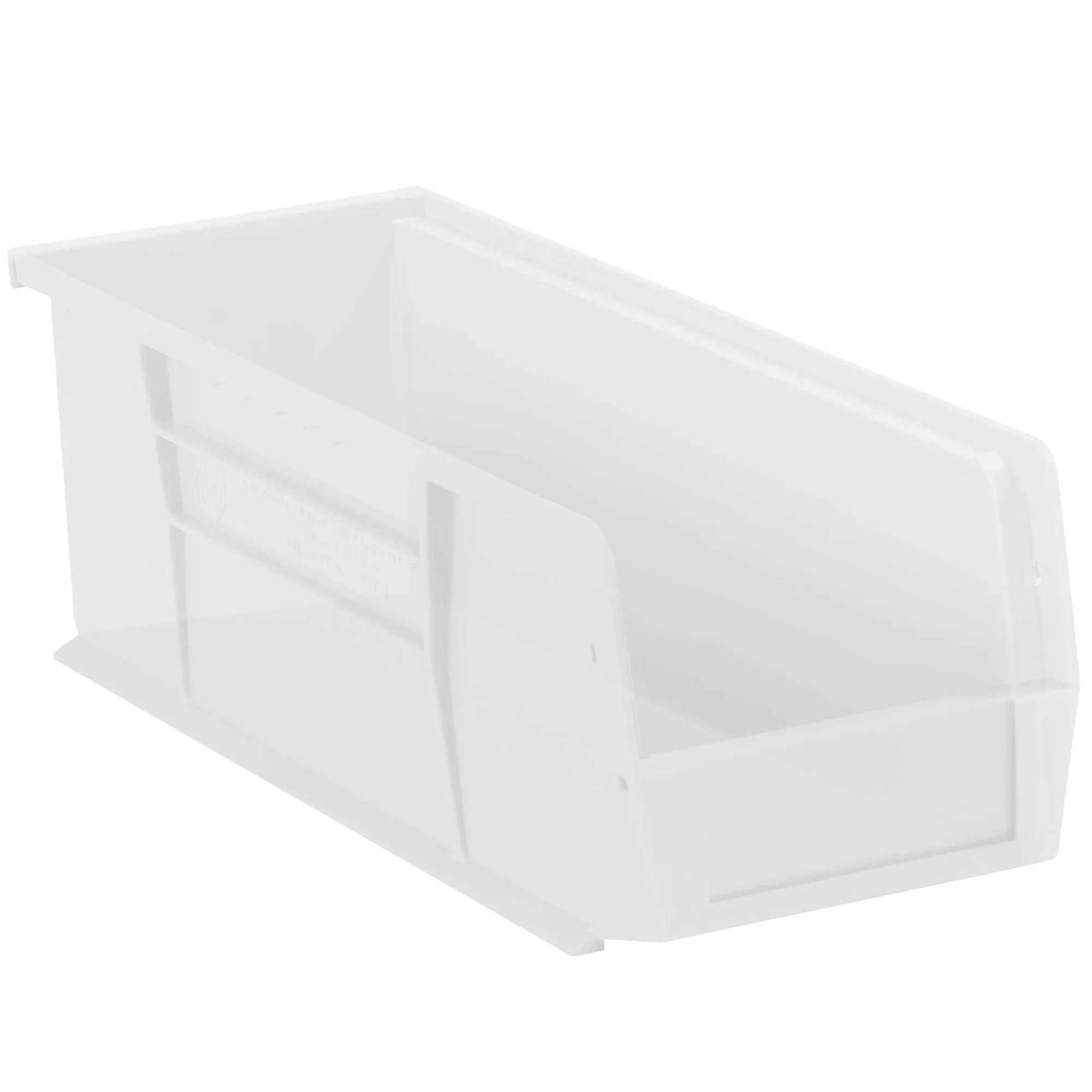 10 7/8 x 4 1/8 x 4" Clear Plastic Stack & Hang Bin Boxes