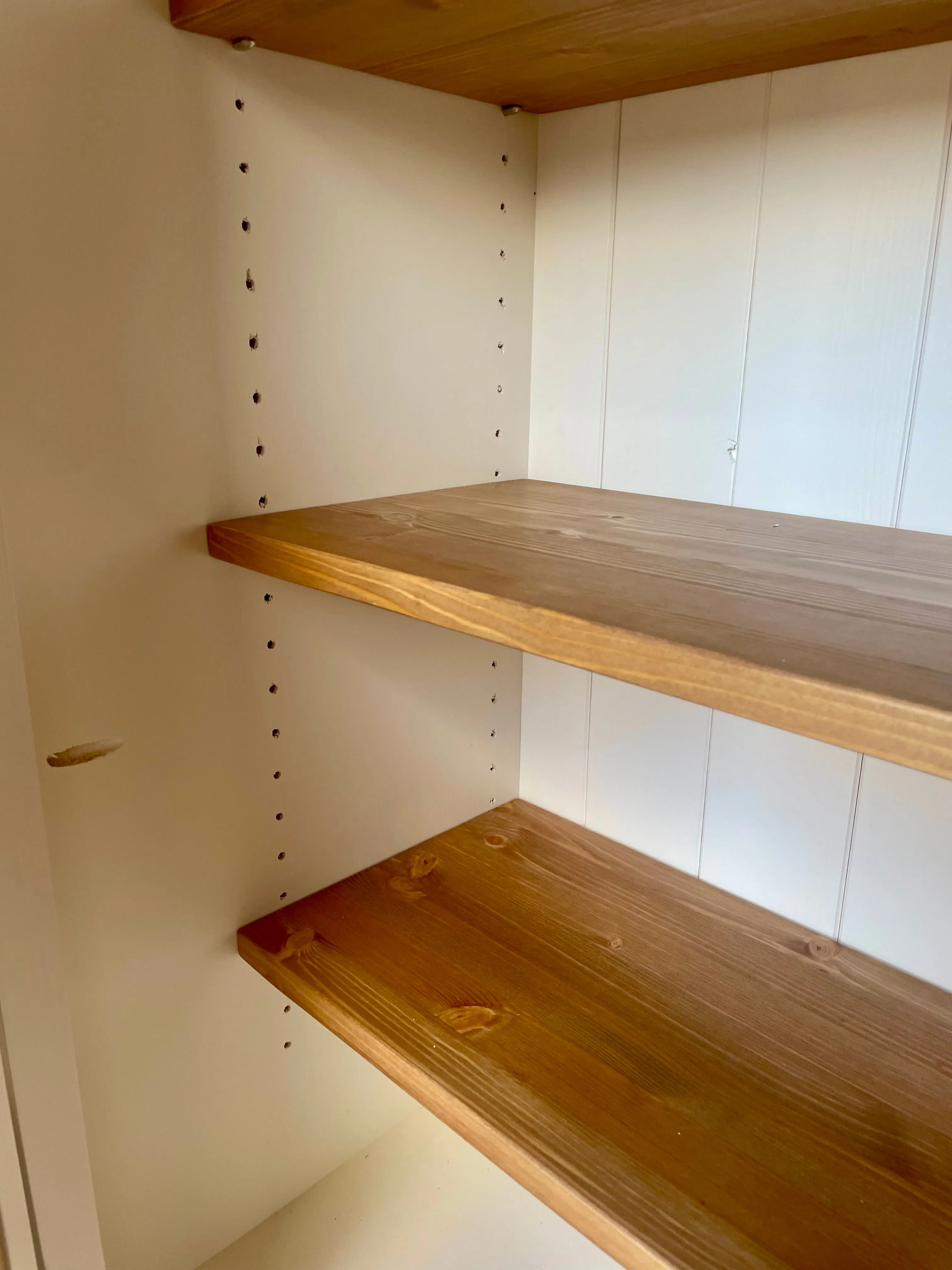 **122 cm High - Low Larder Pantry Storage Cupboard with Spice Rack for Kitchen or Utility Room (40 cm deep)