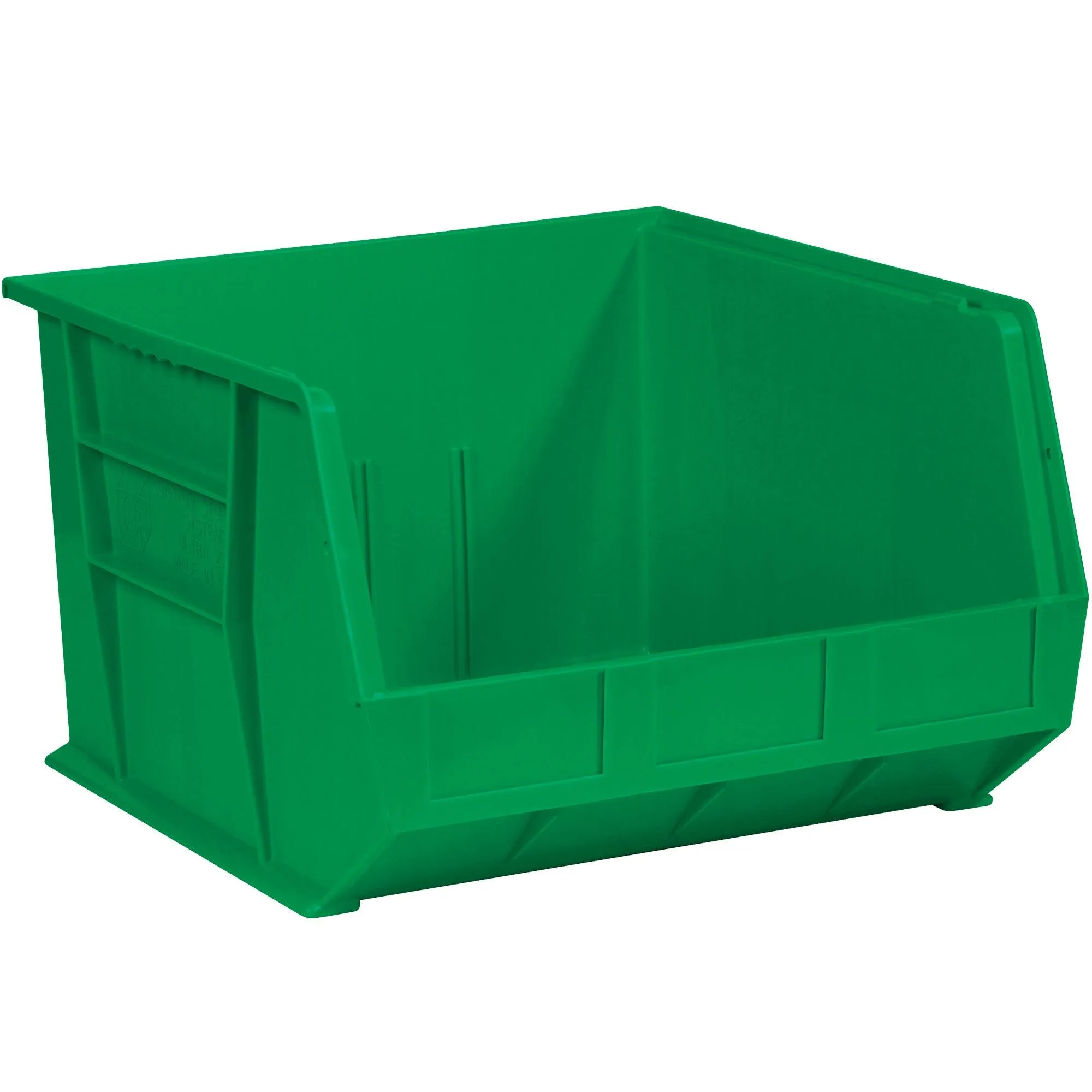 18 x 16 1/2 x 11" Green Plastic Stack & Hang Bin Boxes