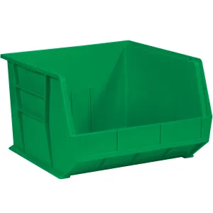 18 x 16 1/2 x 11" Green Plastic Stack & Hang Bin Boxes