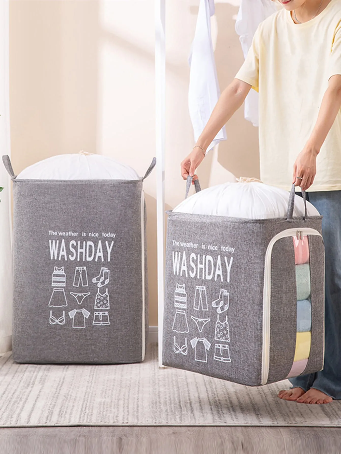 1pc Cartoon Graphic Laundry Hamper