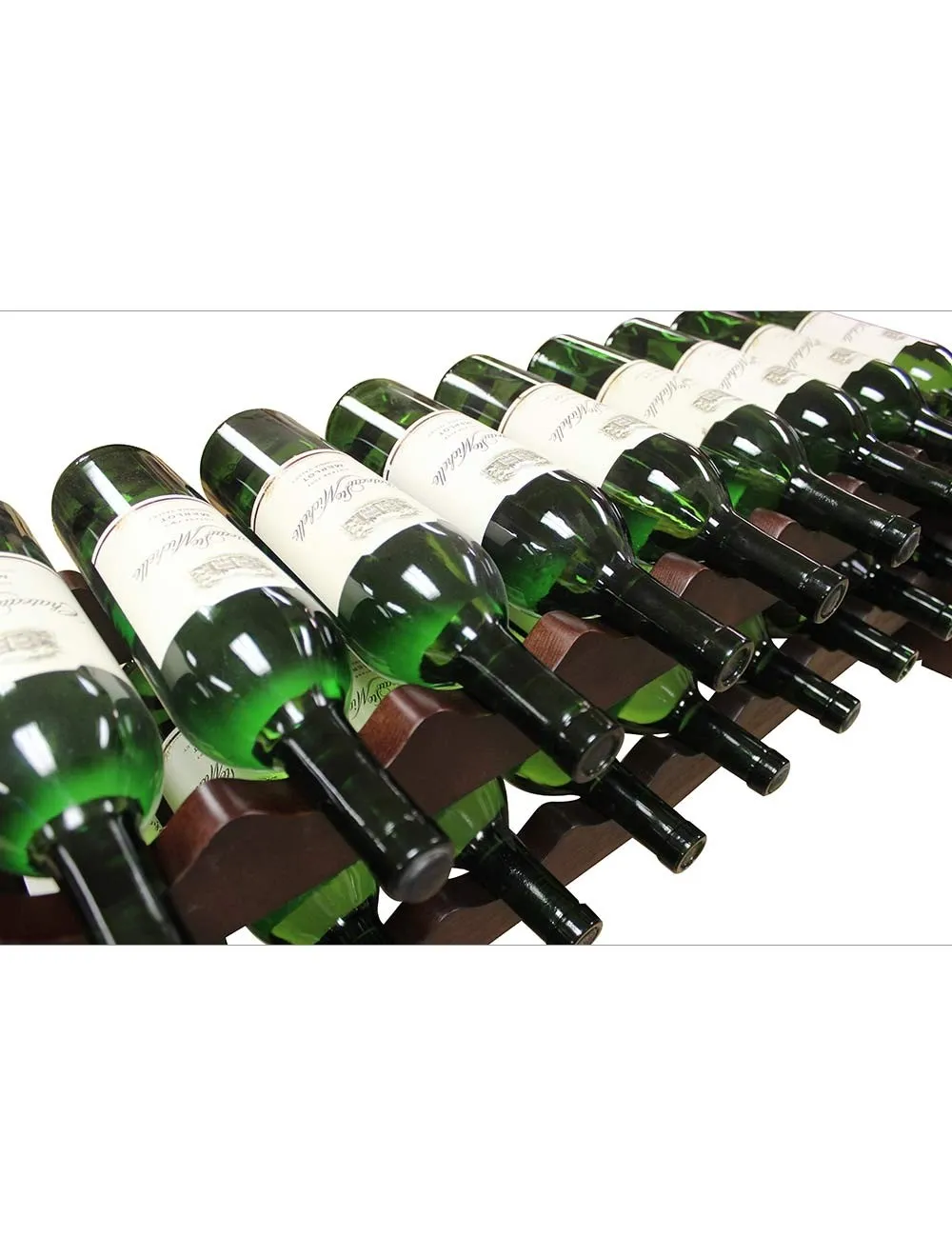 2 x 9 Bottle Modular Wine Rack (Stained)
