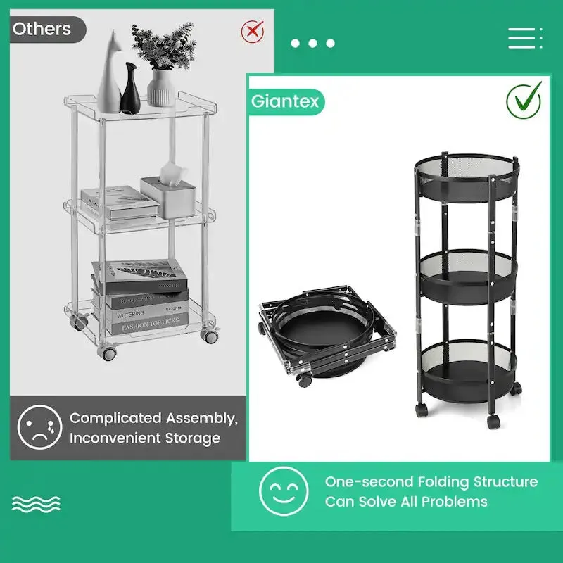 3 Tier Folding Carts