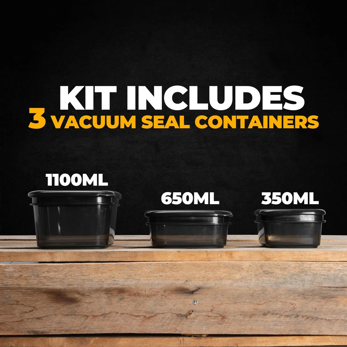 3pck Assorted Reusable Crib Containers - Black