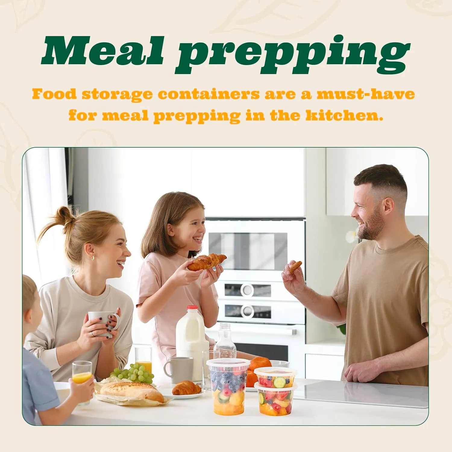 48 Pack 8OZ(1 Cup) Food Deli Containers Soup Containers With Lids