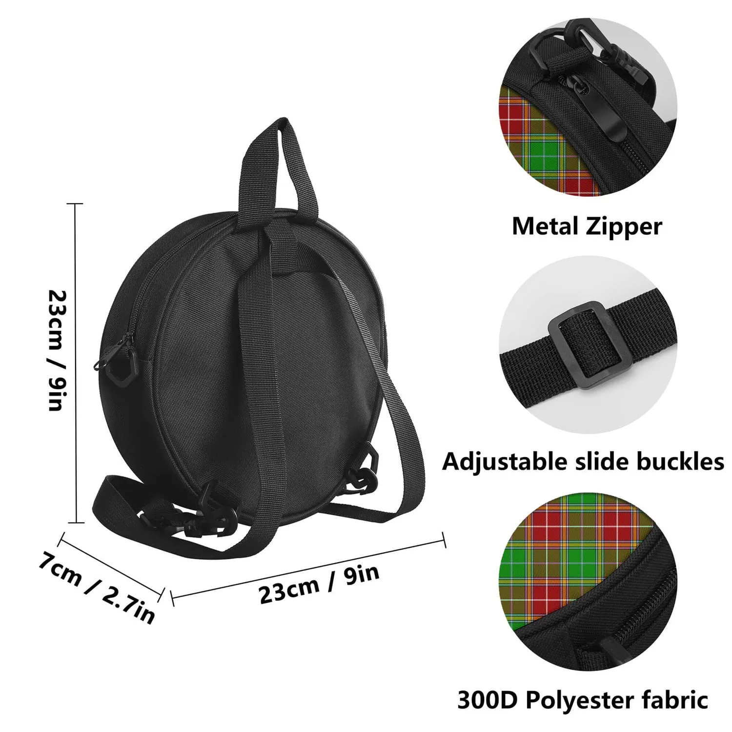 Baxter Modern Tartan Round Satchel Bags