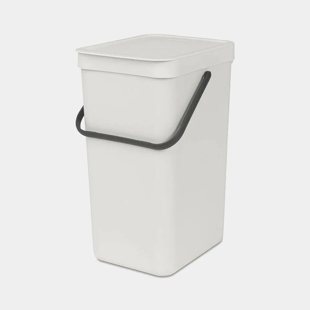 Brabantia 16L Sort & Go Kitchen Rubbish Bin Light Grey