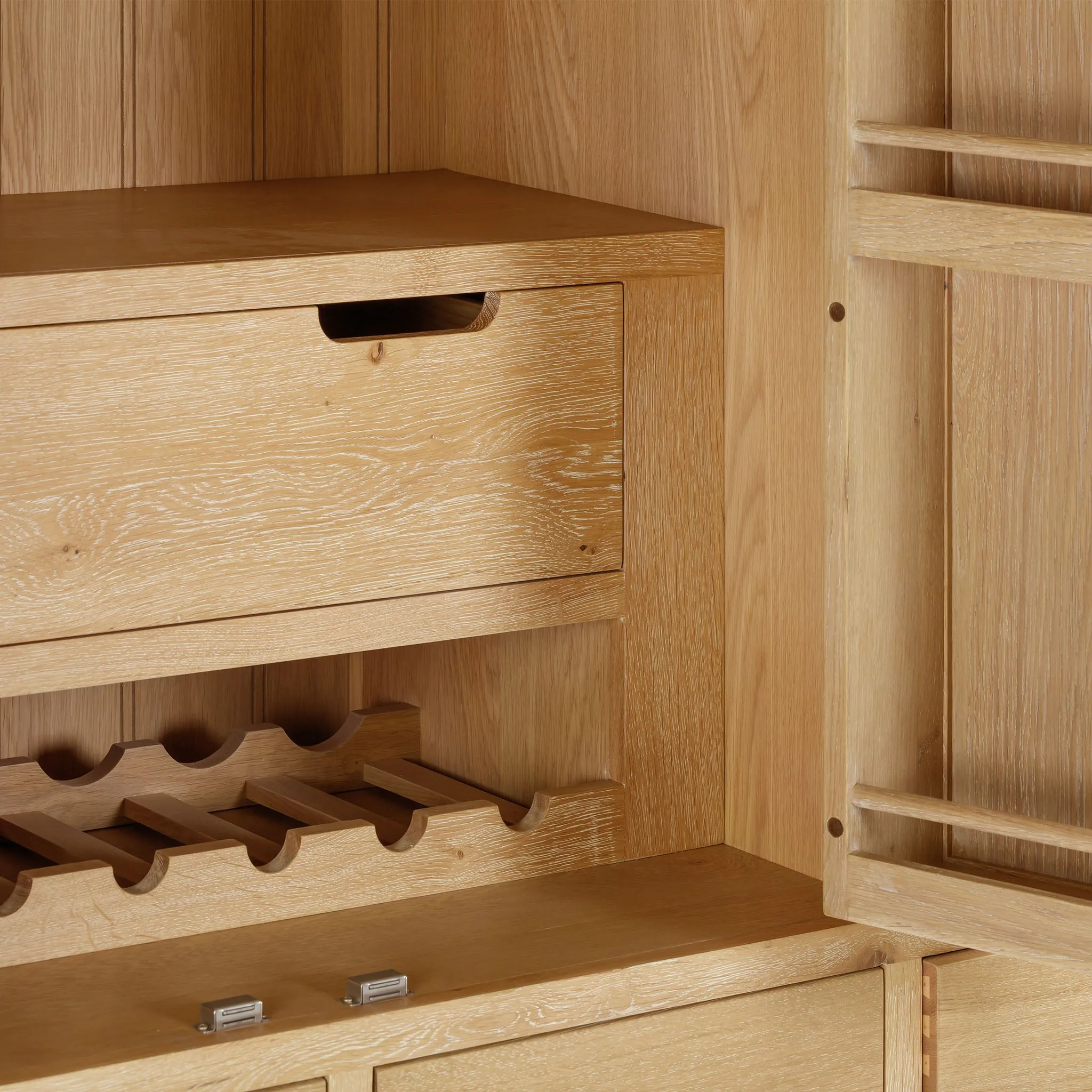 Burford Triple Larder Unit in Natural Oak