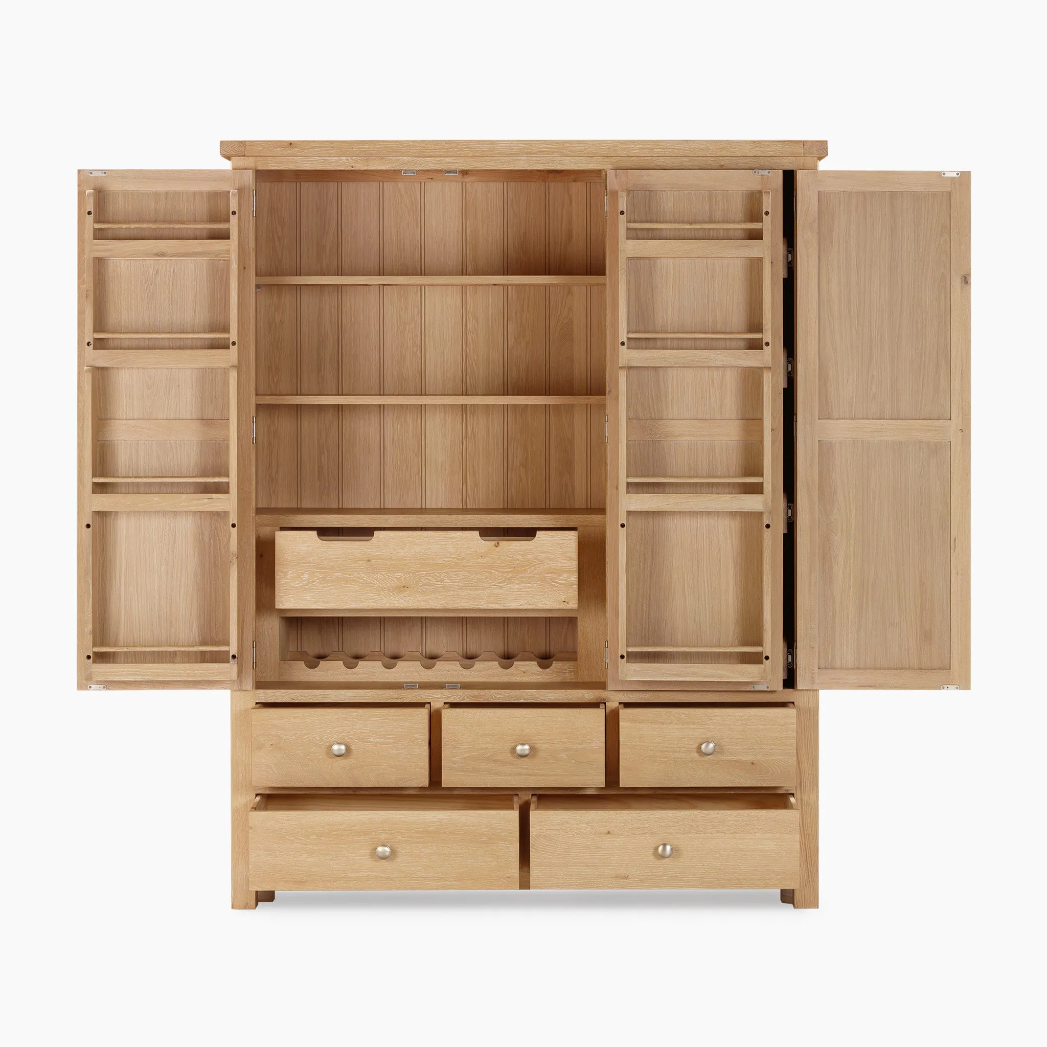 Burford Triple Larder Unit in Natural Oak
