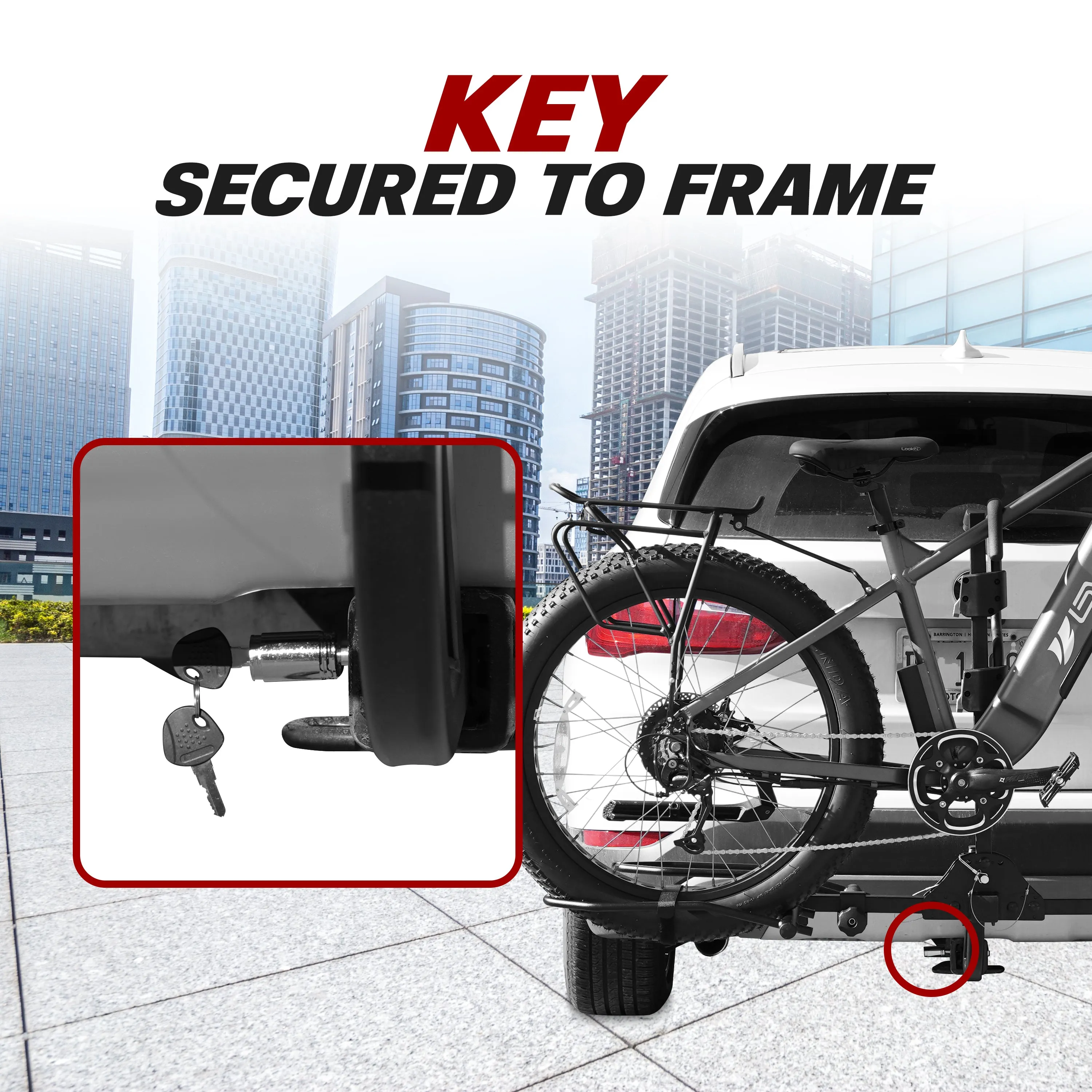BV 2 Bike Hitch Mount Rack Carrier for Standard Bikes, E-Bike, Fat Tire Bikes - Smart Tilting Design | BV-HR01-2-SF