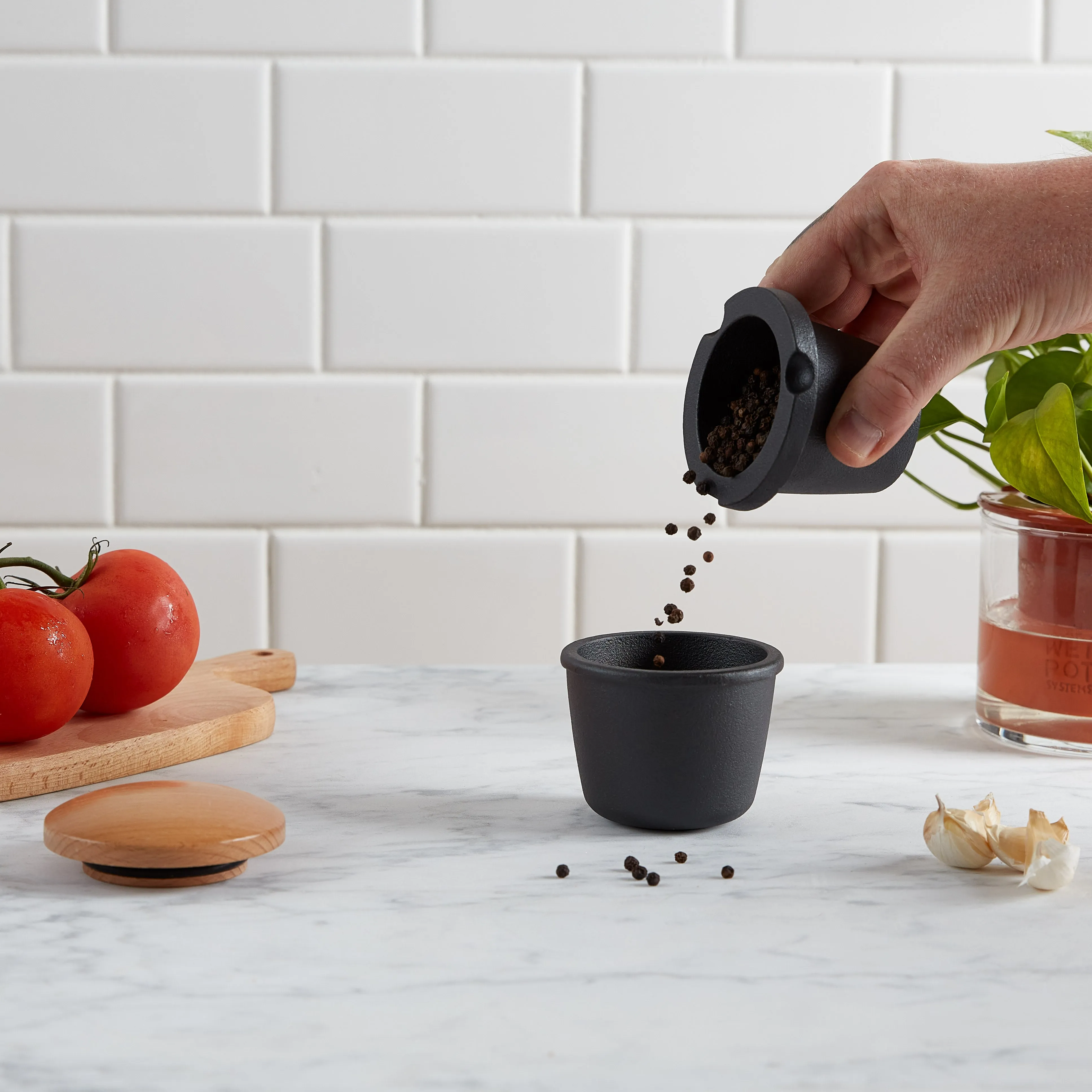 Cast Iron Spice Grinder with Storage