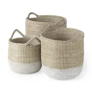 Coastal Seagrass Baskets - 3 Piece Set