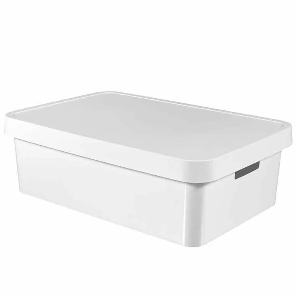 Curver Infinity Storage Box 30L with Lid - White