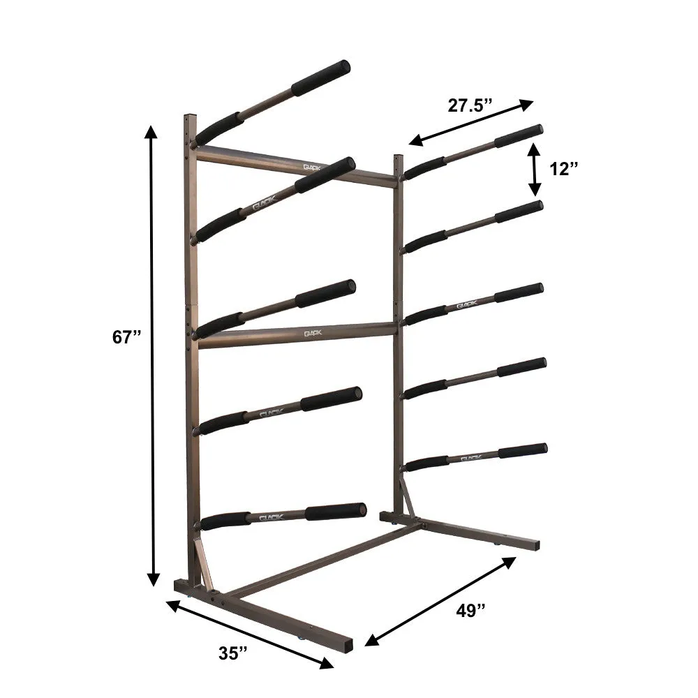 Freestanding SUP Rack |  5 Paddleboard Storage Stand
