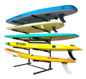 Freestanding SUP Rack |  5 Paddleboard Storage Stand
