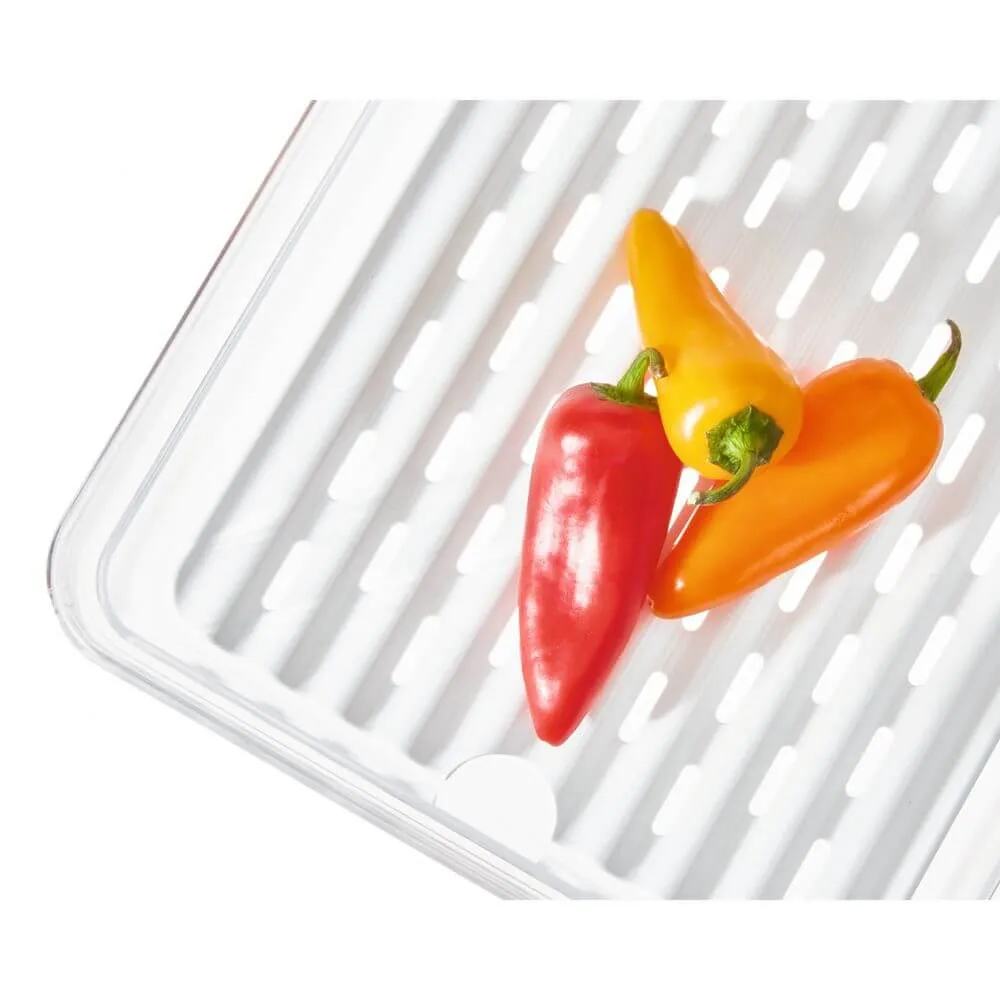 iDesign Fridge Container with Insert Tray Large Short