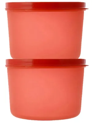 Kuber Industries Plastic 2 Pieces Kitchen Storage Spice Containers, Fridge Container, Food Utility Box, Food Storage Containers Jars 1600 Ml (Red) - CTLTC44113