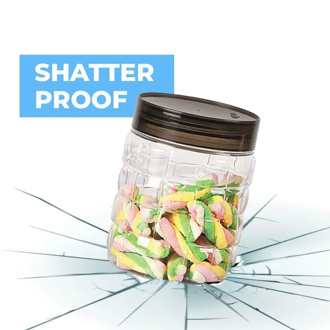 Kuber Industries Set of 12 Plastic Container Set | 1000ml, 500ml, 200ml I PET, Food Grade Plastic, 100% BPA Free | Airtight Container Set for Kitchen Storage |Small to Large, Transparent (Pack Of 3)
