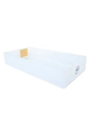 Landmark Rectangular Stackable Organizer - White 15 x 30 x 5cm