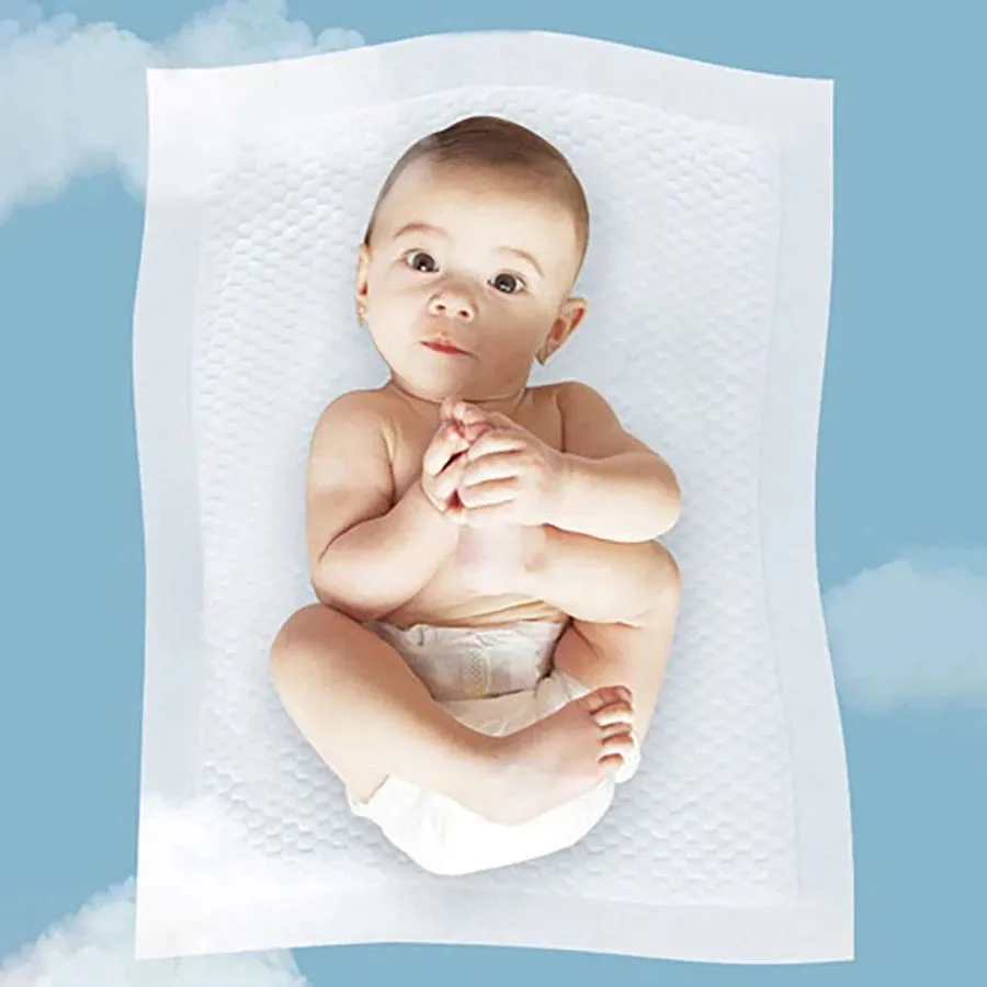 Little Story Disposable Diaper Changing Mats - Pack of 100pcs (White)