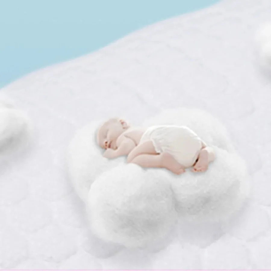 Little Story Disposable Diaper Changing Mats - Pack of 100pcs (White)