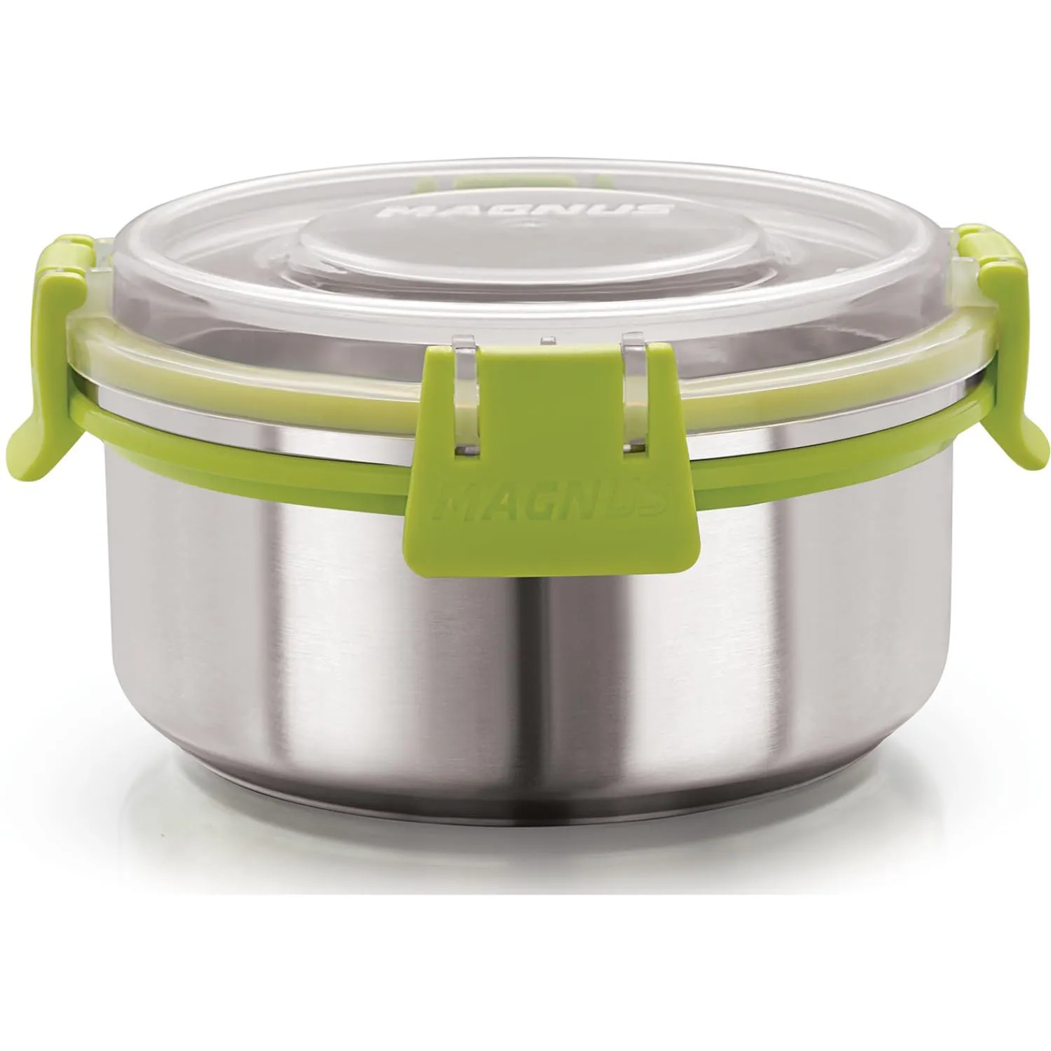 Magnus Klip Lock Stainless Steel Airtight Leakproof Storage Container Set of 3, 300 ML Each - Kitchen Accessories Items, Lunch Box, Lunch Boxes for Office Men