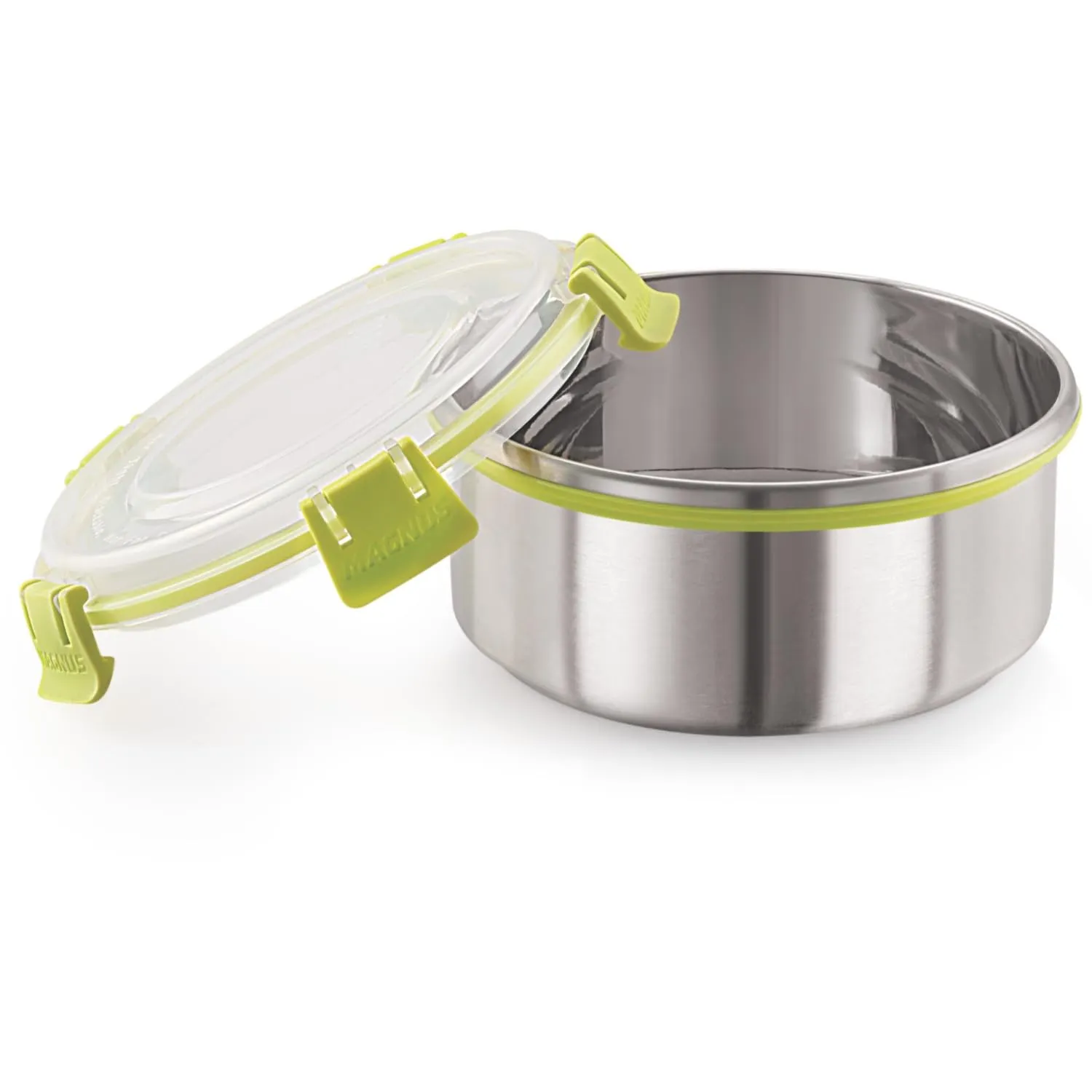 Magnus Klip Lock Stainless Steel Airtight Leakproof Storage Container Set of 3, 300 ML Each - Kitchen Accessories Items, Lunch Box, Lunch Boxes for Office Men