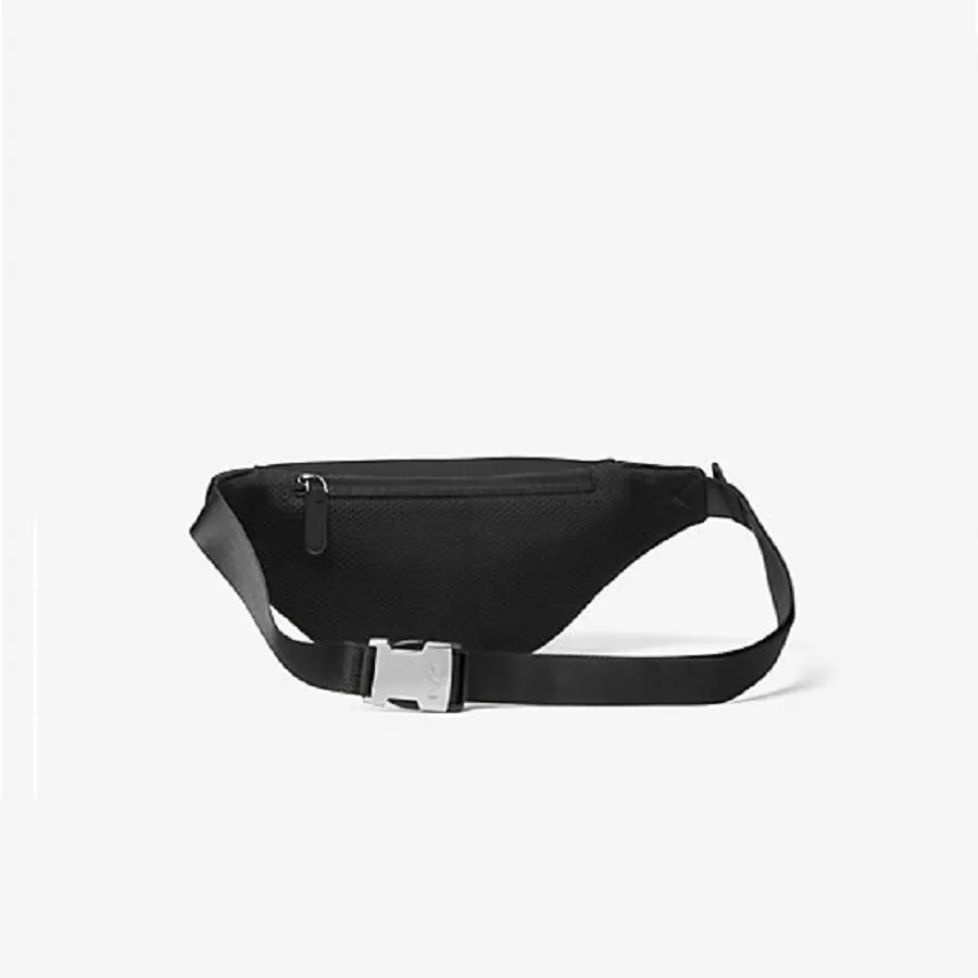 Michael Kors Mens Varick Small Leather Belt Bag, Black
