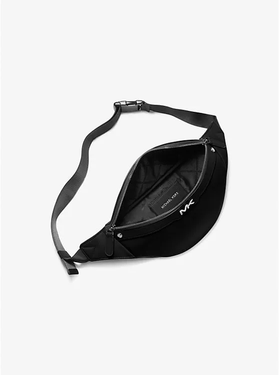 Michael Kors Mens Varick Small Leather Belt Bag, Black