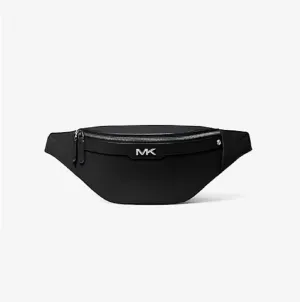 Michael Kors Mens Varick Small Leather Belt Bag, Black