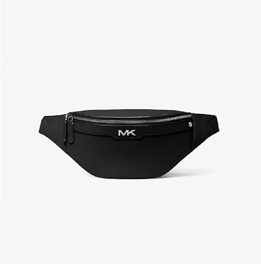 Michael Kors Mens Varick Small Leather Belt Bag, Black