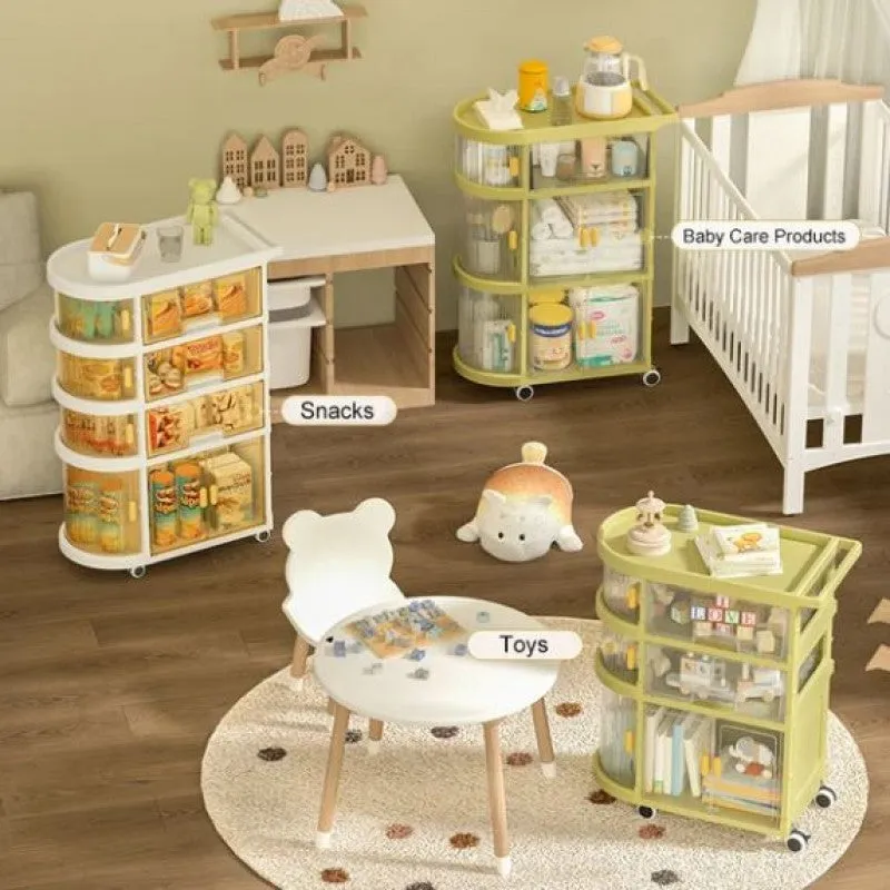 MODERN 3-TIERS FOLDABLE STORAGE CABINET