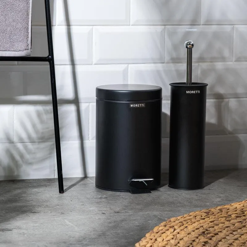 Black Moretti Matt Finish 3L Pedal Bin - 3L Capacity