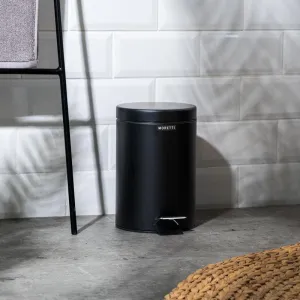 Black Moretti Matt Finish 3L Pedal Bin - 3L Capacity