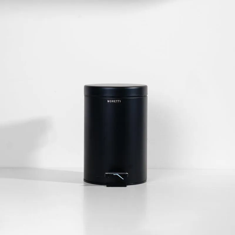 Black Moretti Matt Finish 3L Pedal Bin - 3L Capacity