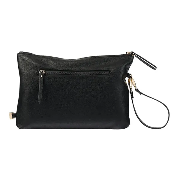 OiOi Nappy Changing Pouch - Black Dimple