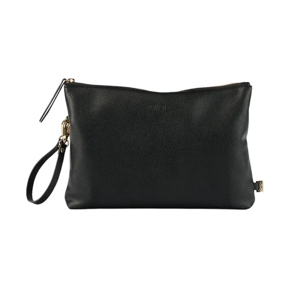 OiOi Nappy Changing Pouch - Black Dimple
