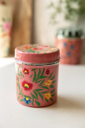 Pink Floral Spice Tin