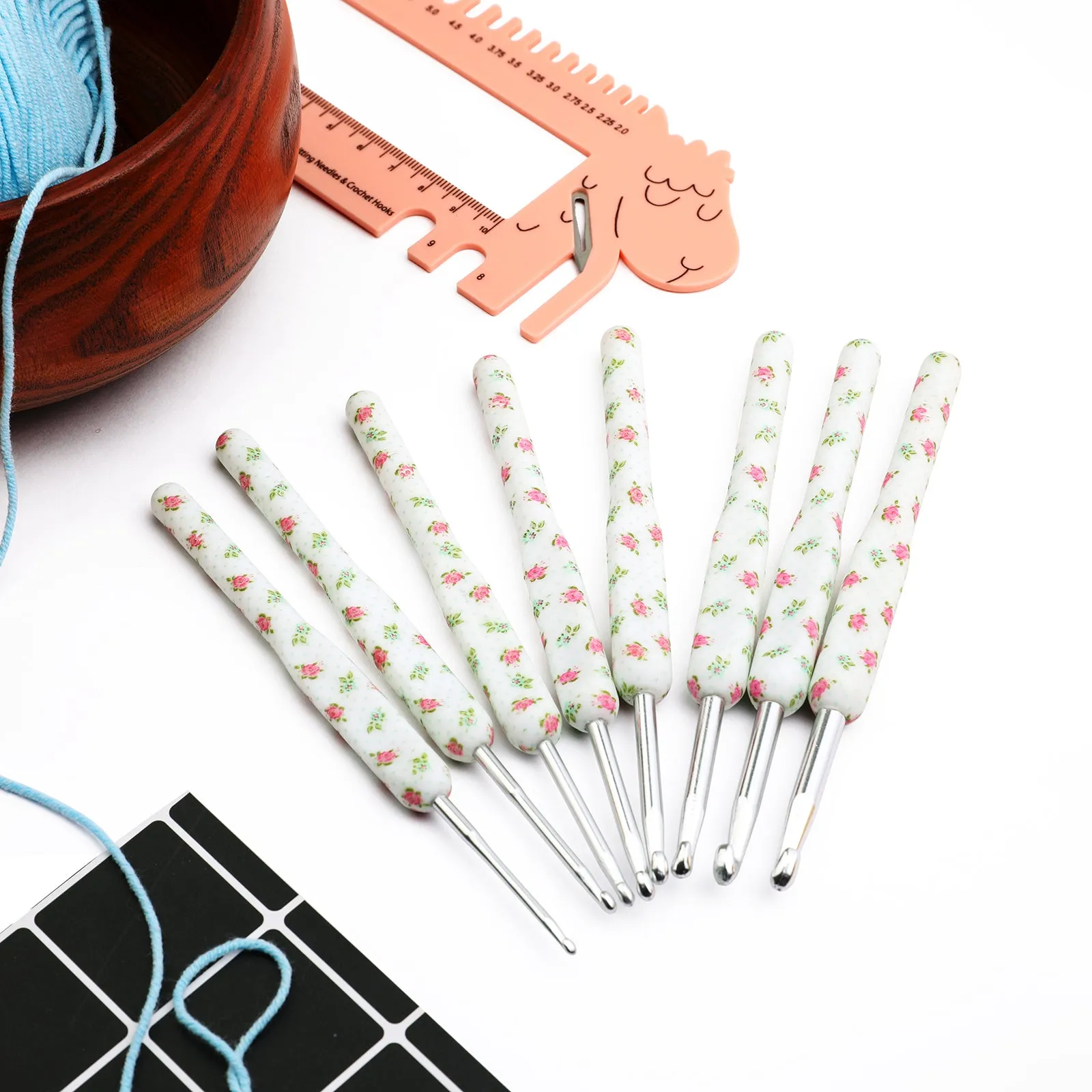 Poppy Crafts Crochet Hook Set #3 - Happier You - White