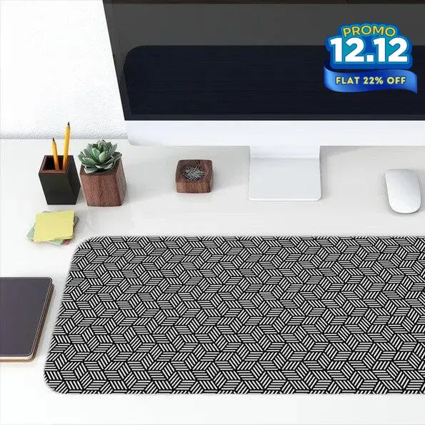 Printed Desk Mat - Hexagon Pattern