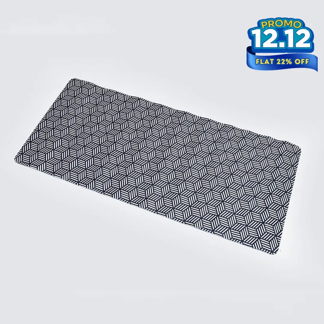 Printed Desk Mat - Hexagon Pattern
