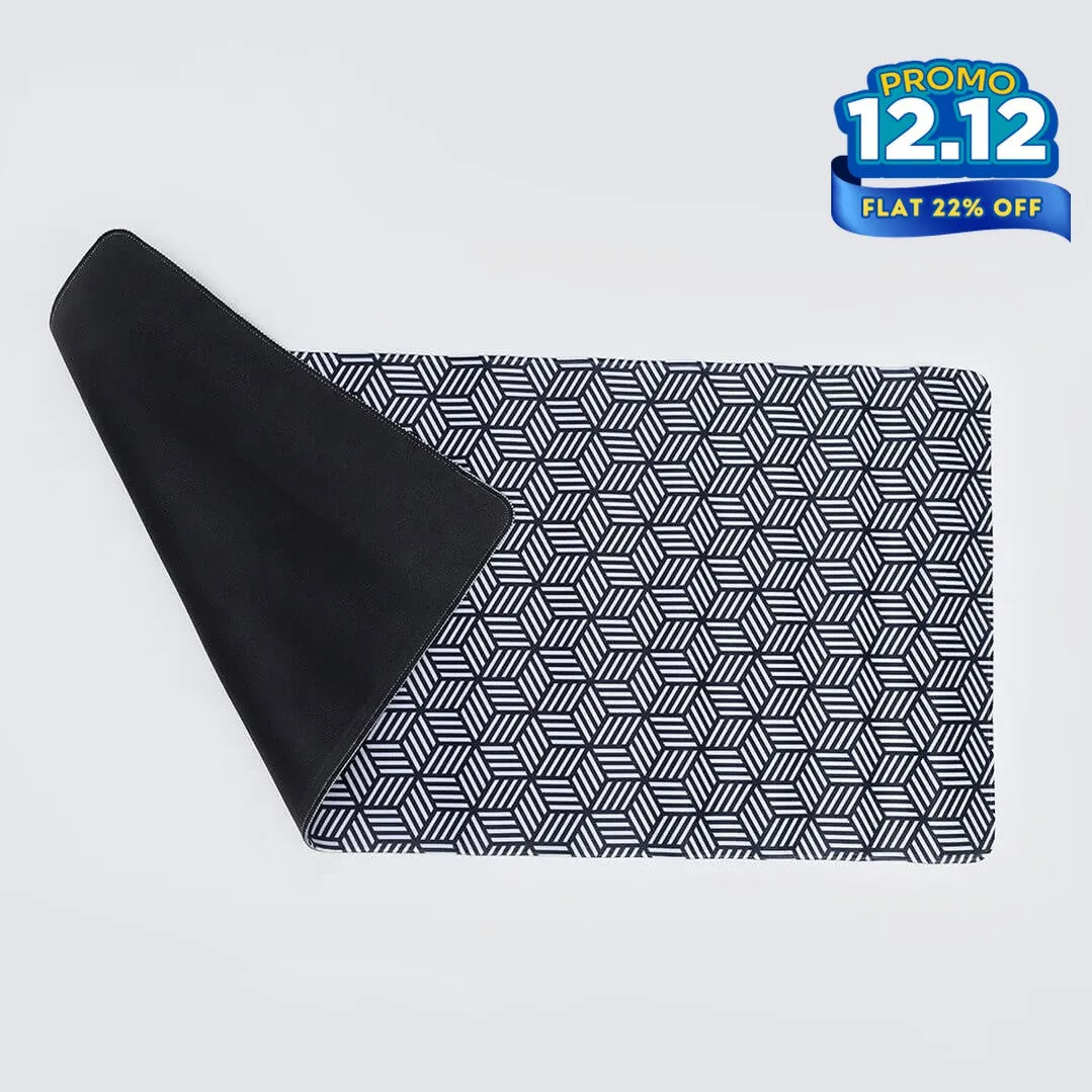 Printed Desk Mat - Hexagon Pattern