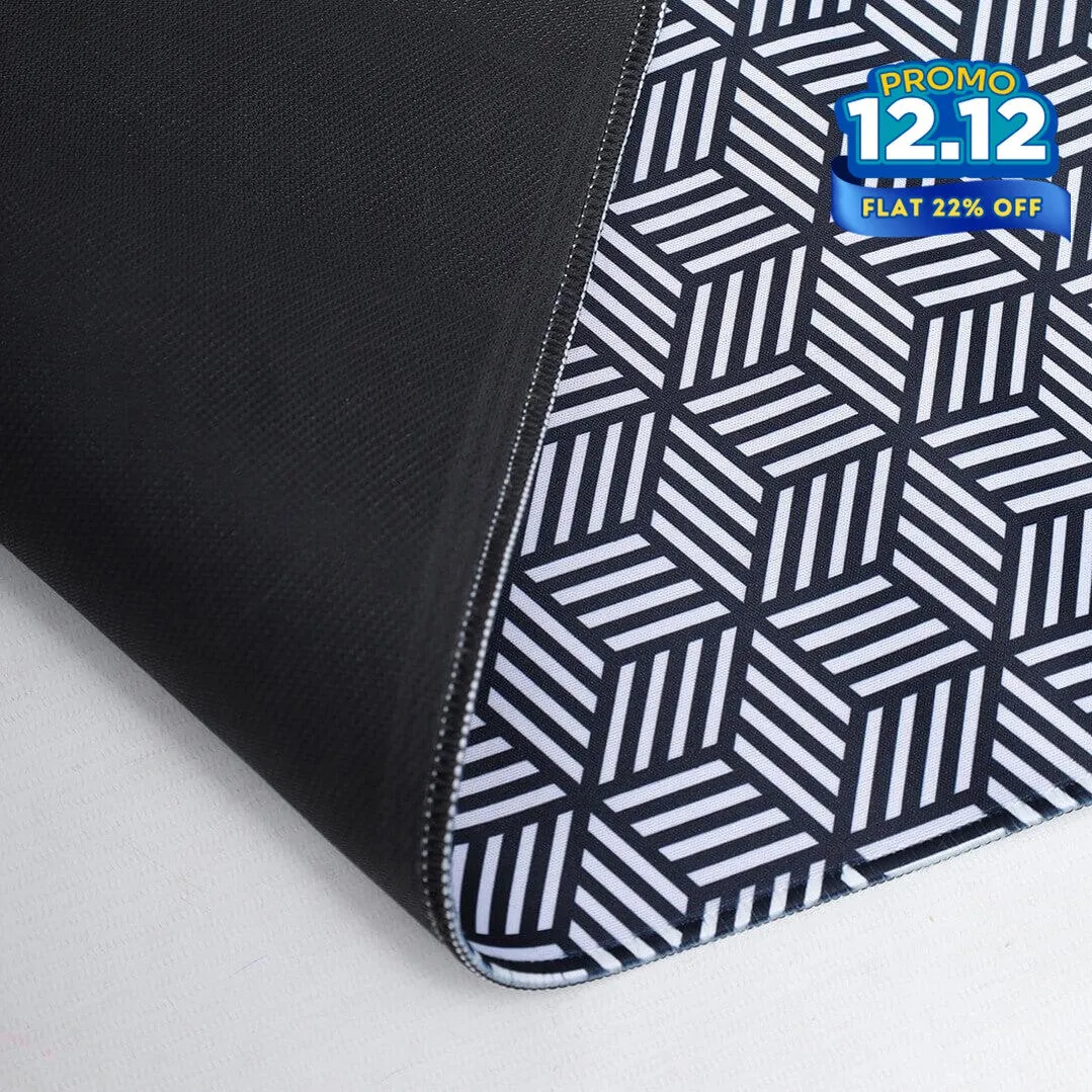 Printed Desk Mat - Hexagon Pattern