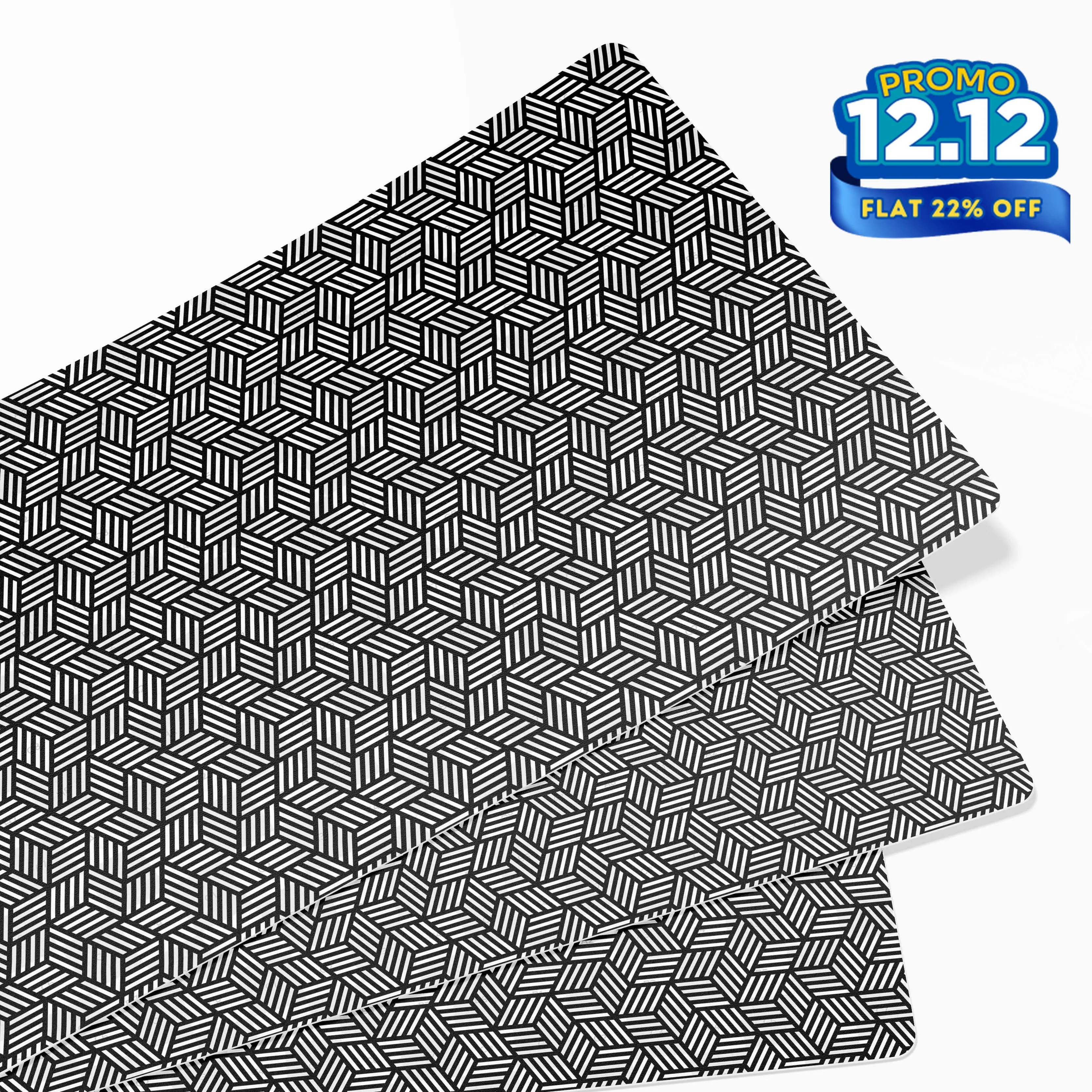 Printed Desk Mat - Hexagon Pattern