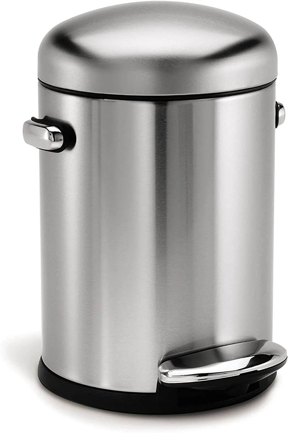 Simplehuman Round Retro Pedal Bin Brushed Stainless Steel 4.5L