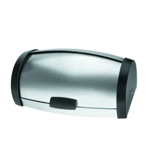 Stainless Steel Bread Bin - Foldable Lid