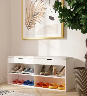 Stella Shoe Rack in Frosty White Finish