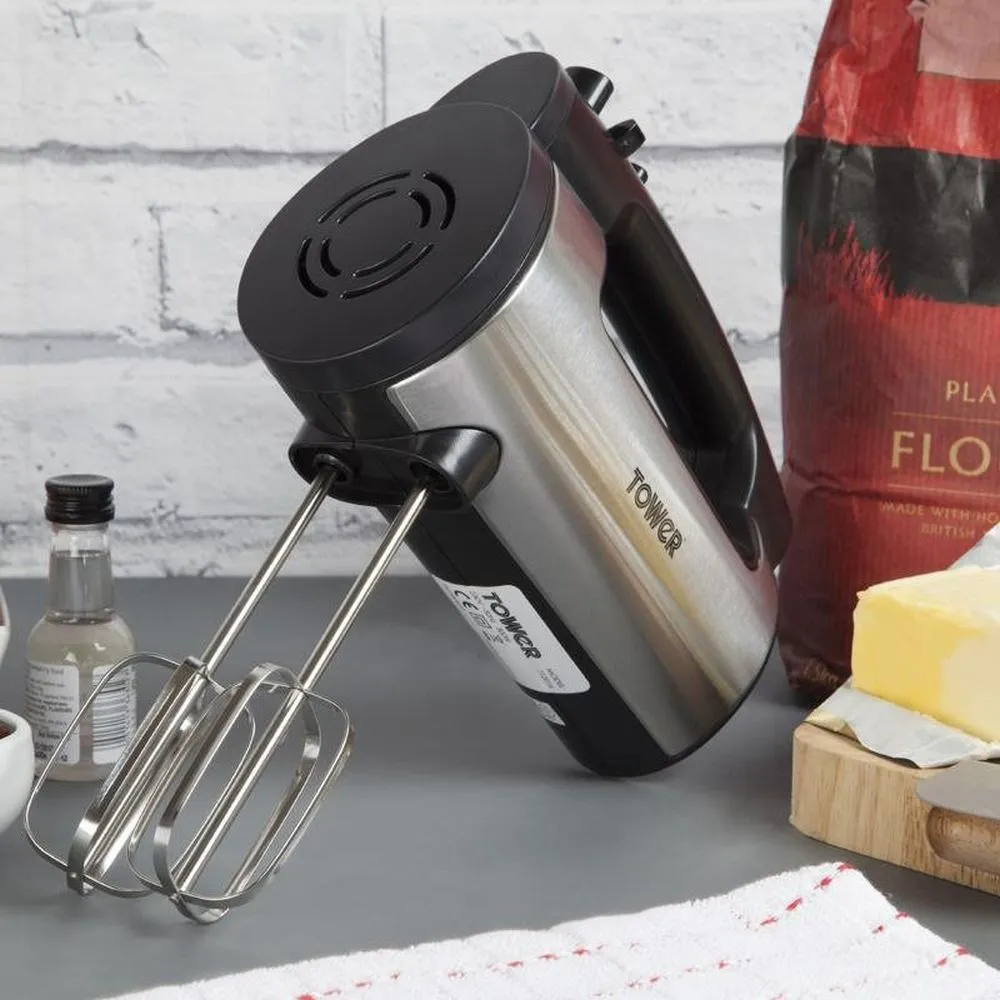 Tower 300W Stainless Steel Hand Mixer