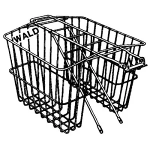 Wald Basket,Rear,#570,Sil 13 1/2 X 5 X 10,Twin,Light Wt #570 Twin Carrier Wald Baskets