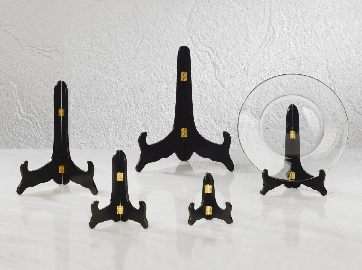 Wood Plate Stand - Black